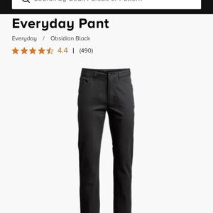 Obsidian Black Men's Pants